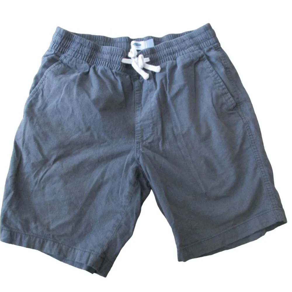 Old Navy Pull‎ On Bermuda Shorts Youth Boys Small SP Dark Gray Elastic Pockets